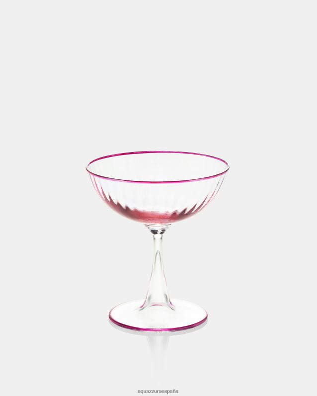 Aquazzura copa de champán rayada rosa 424XF540