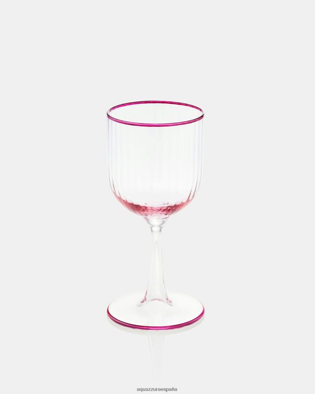 Aquazzura copa de vino tinto rayado rosa 424XF542